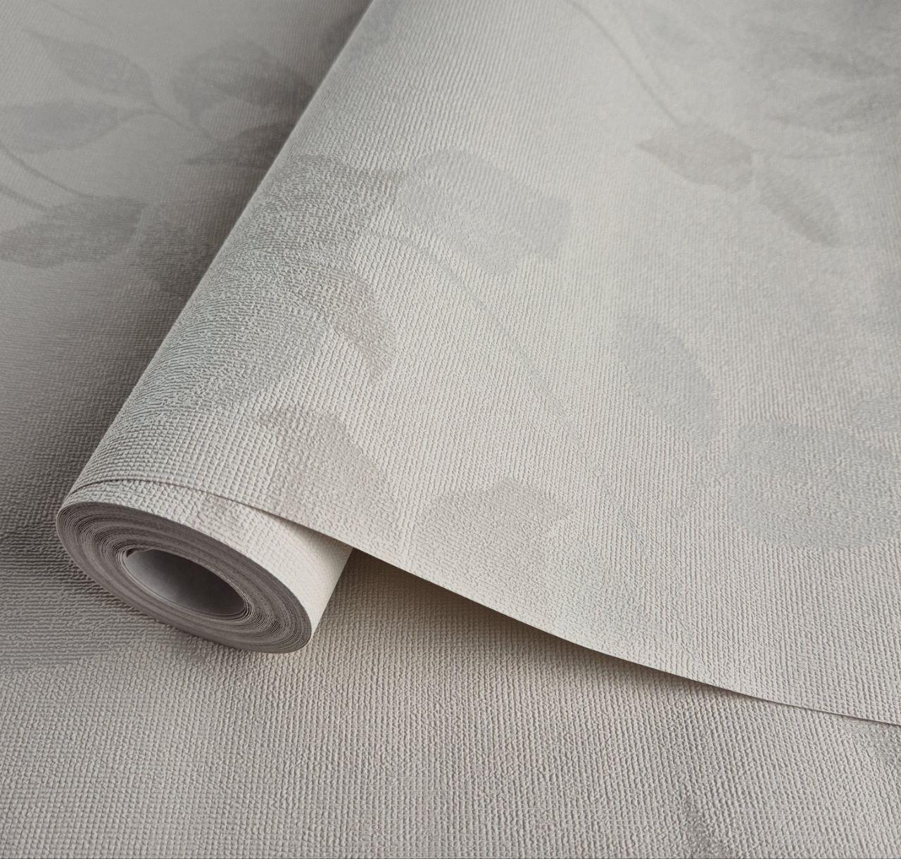 Шпалери вінілові на флізеліні 0.53 × 10.05 м Marburg 6573-40, бежеві — для спальні, вітальні, коридору, фото 1