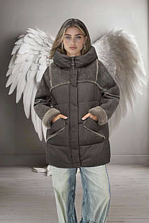 Зимова куртка-дублянка жіноча Mishele 44, 46, 48, 50, 52, 54