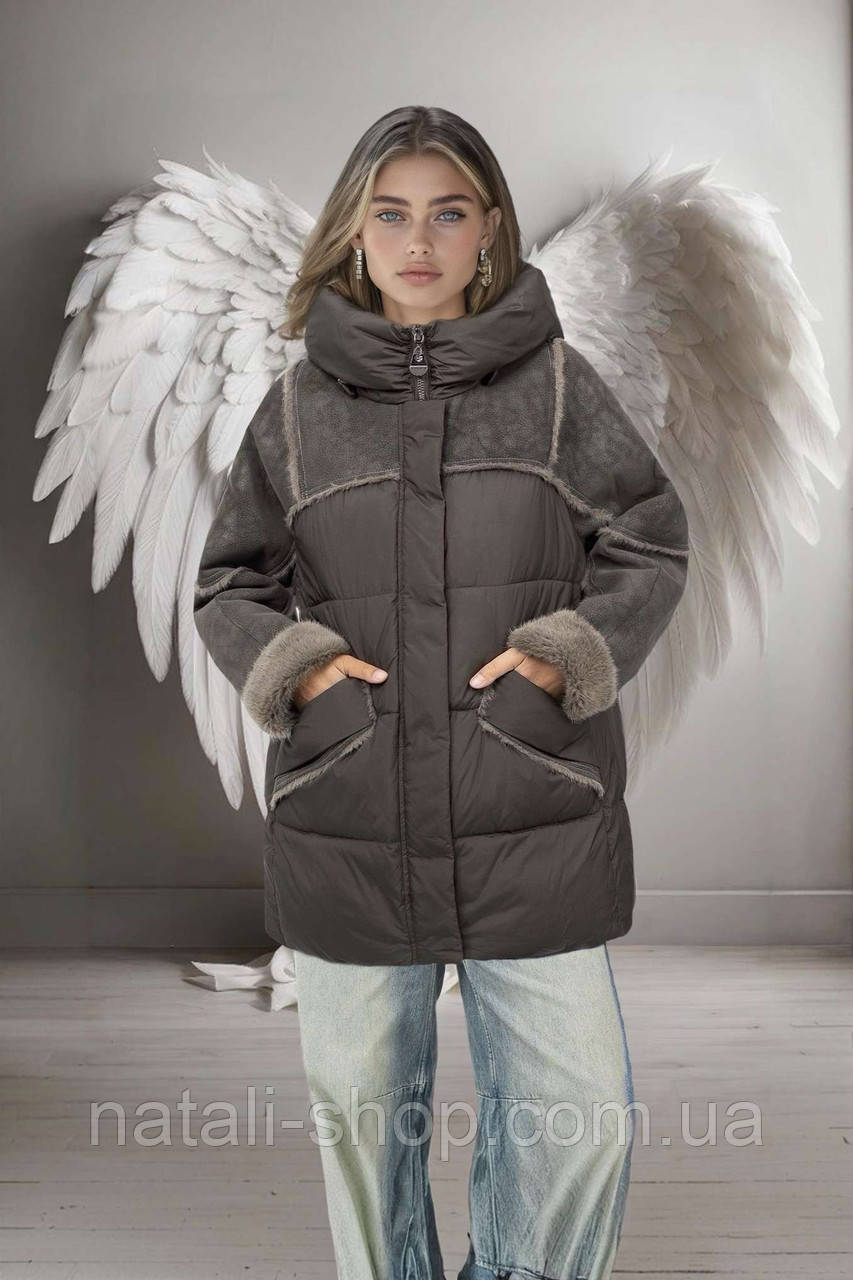 Зимова куртка-дублянка жіноча Mishele 44, 46, 48, 50, 52, 54, фото 1