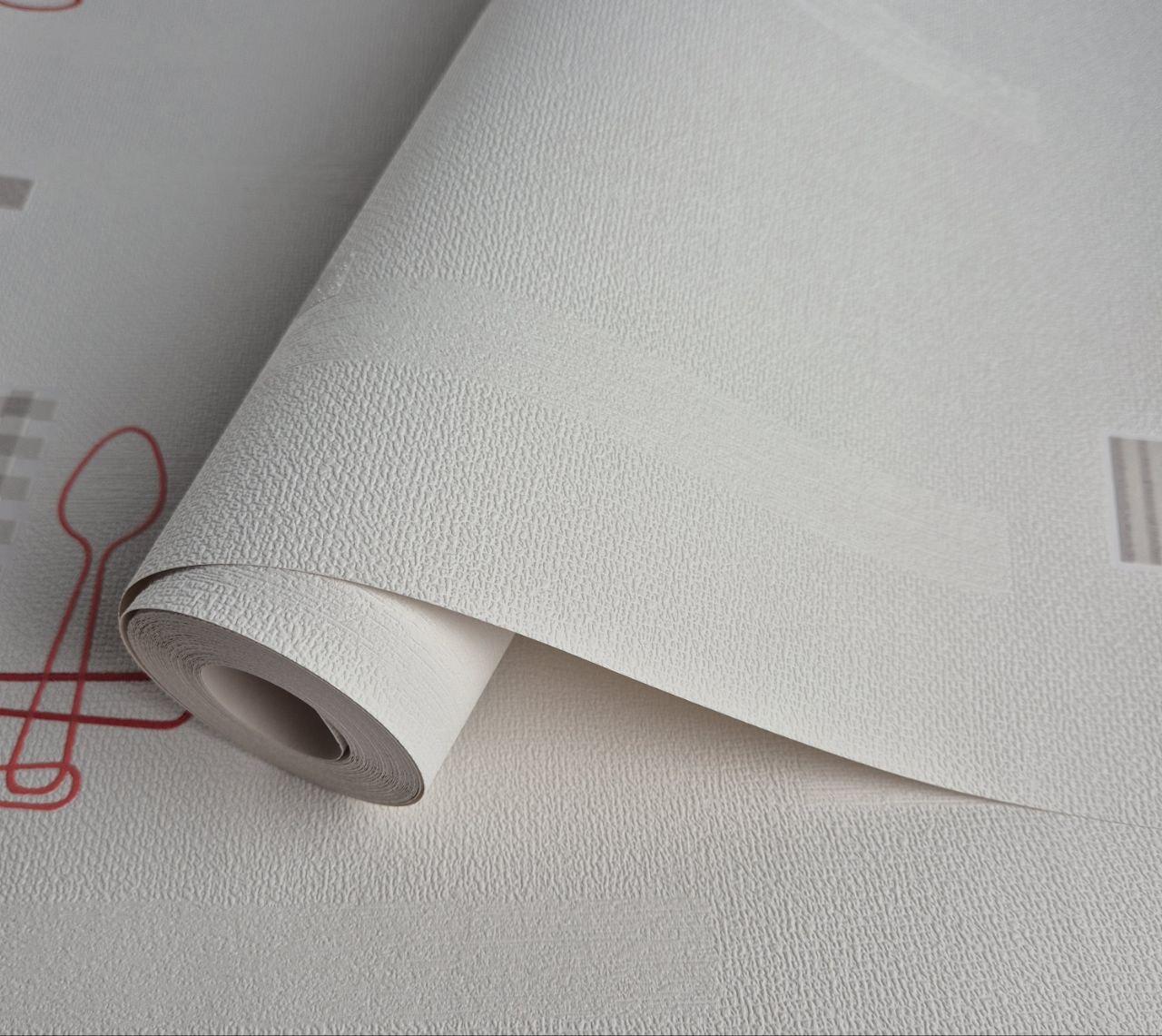 Шпалери вінілові на флізеліні 0.53 × 10.05 м Marburg 4263-20, молочні — для спальні, вітальні, коридору, фото 1