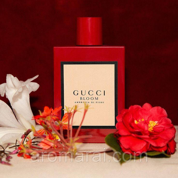 🔥 Жіноча парфумована вода Gucci Bloom Ambrosia Di Fiori (Гучи Блум Амброзия ди Фиори) 100 мл. Стійкий квітковий аромат, фото 1