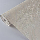 Шпалери вінілові на флізеліні 0.53 × 10.05 м Marburg 74916, бежеві — для спальні, вітальні, коридору, фото 5