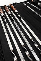 Набір шампурів Enot-1 Brown у сумці подарунок чоловіку для шашлику барбекю полювання риболовлі, фото 4