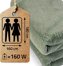 Електроковдра BD-962 Плюшева 180x160см Двомісна 10 Режимів 160 Вт Таймер 10 год, фото 4