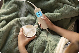 Електроковдра BD-962 Плюшева 180x160см Двомісна 10 Режимів 160 Вт Таймер 10 год, фото 5