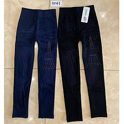 Дитячі зимові лосини на хутрі "Париж" Розміри: 6-11 років (16390)