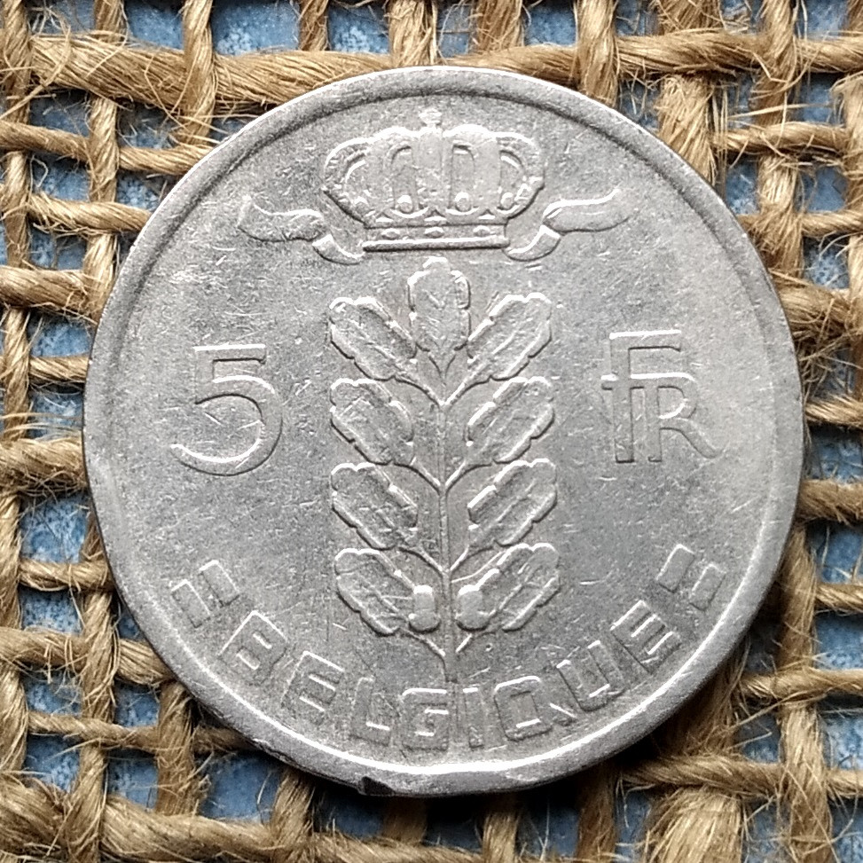 5 франкiв 1949 року. Бельгiя, фото 1