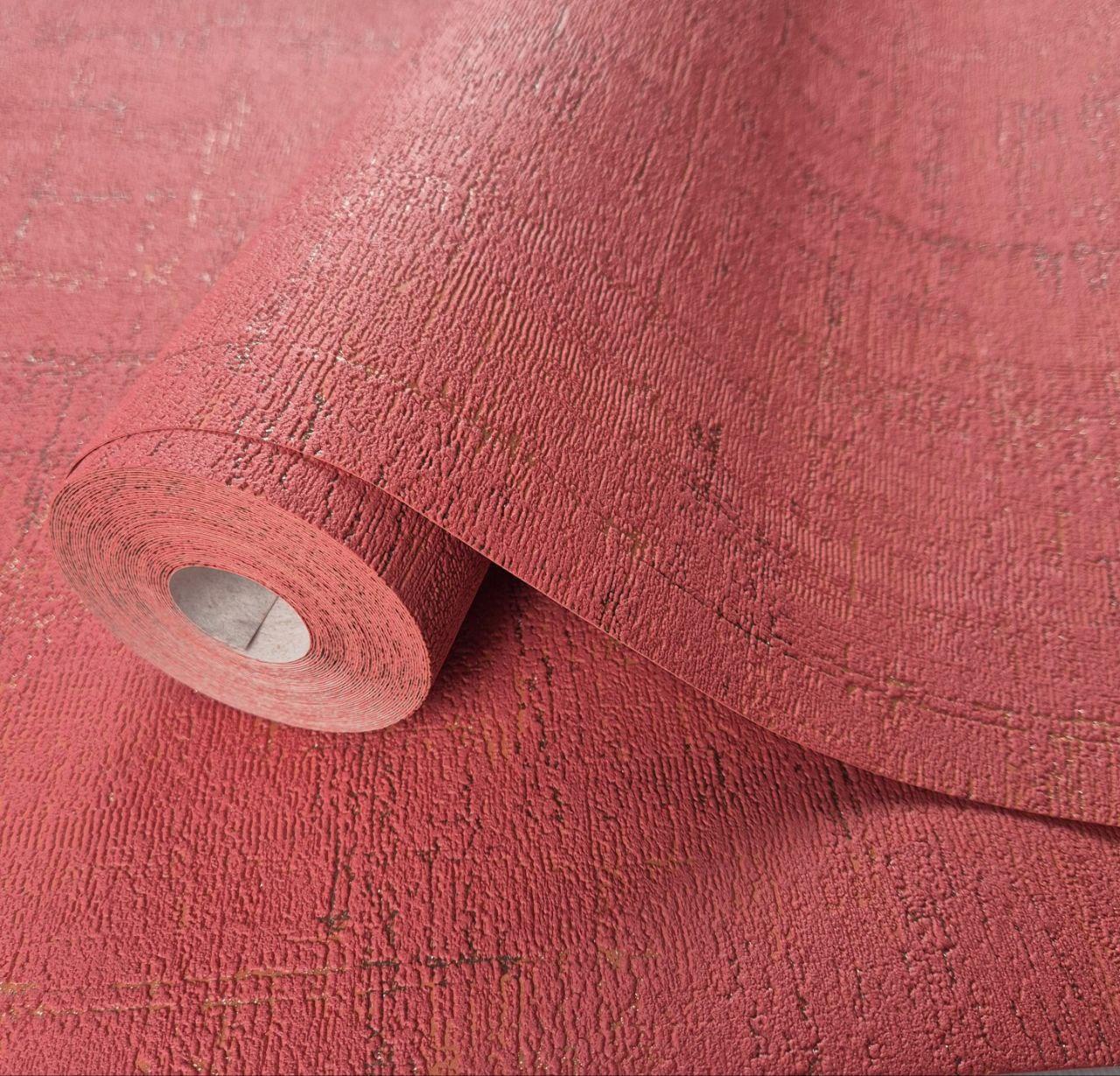 Шпалери вінілові на флізеліні 0.53 × 10.05 м Marburg 6703-50, червоні — для акцентної стіни, вітальні, кабінету, фото 1