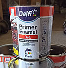 Ґрунт-емаль для металу по іржі 3 в 1 Delfi хакі МАТОВА 2.8кг містить Захист від корозії Адгезійний ґрунт Декоративну емаль, фото 4