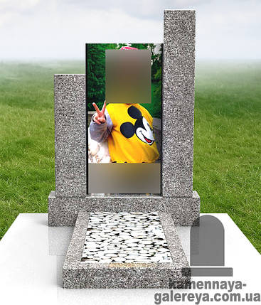 Пам'ятник на могилу з фотосклом КП-23, фото 1