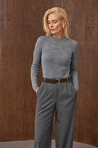 Кофта сіра тепла жіноча на осінь з шерсті