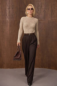 Кофта тепла жіноча на осінь з шерсті льон