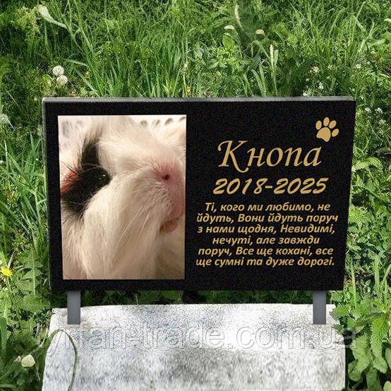 Таблички на могилу, пам'ятник для хатніх тварин, собак, котиків, кроликів, папуг, хом'ячків, щурів, новинок