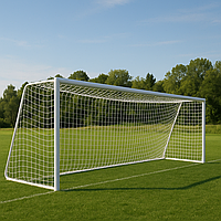 Сітка для футболу підвищеної міцності «СТАНДАРТ ПЛЮС 1.5» біла (комплект 2 шт)