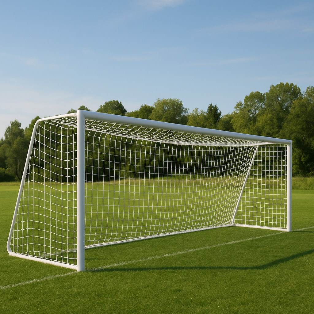 Сітка для футболу підвищеної міцності «СТАНДАРТ ПЛЮС 1.5» біла (комплект 2 шт), фото 1