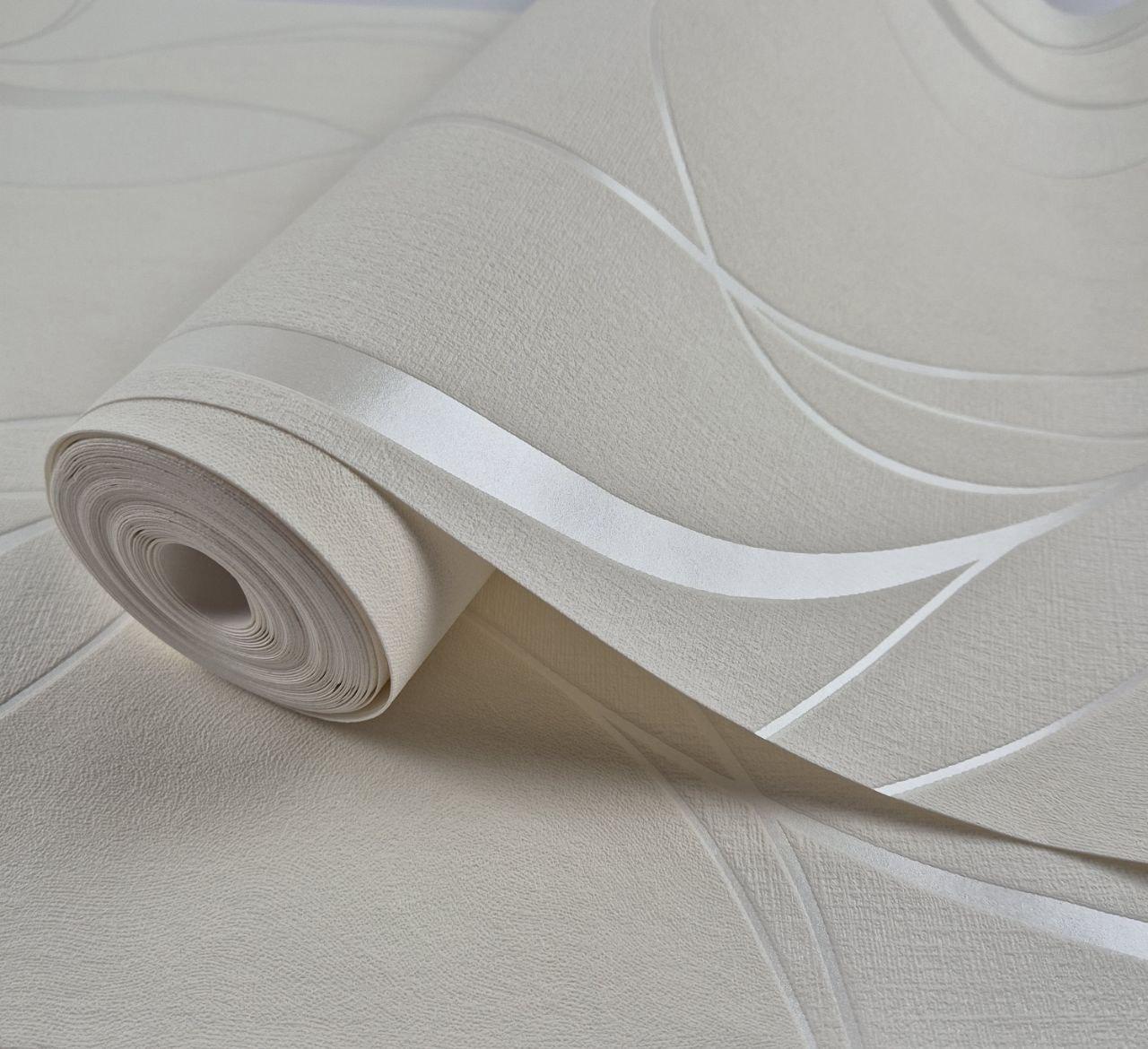 Шпалери вінілові на флізеліні 0.53 × 10.05 м Marburg 74916, бежеві — для спальні, вітальні, коридору, фото 1