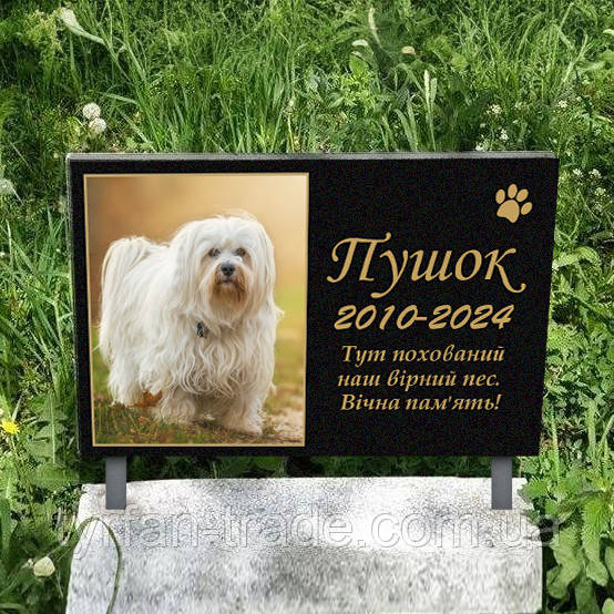 Табличка — Пам'ятник на могилку тваринки