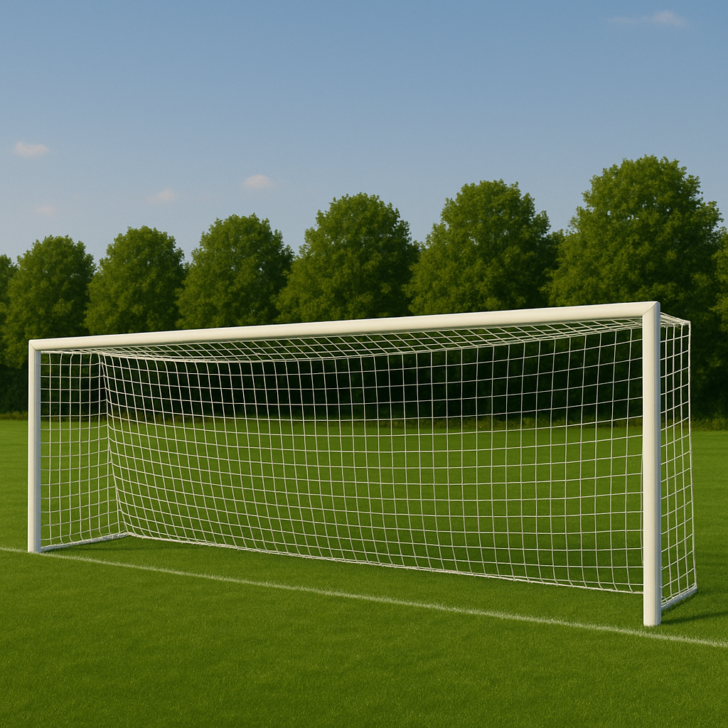 Сітка для футболу підвищеної міцності «ЕКСКЛЮЗИВ 1,5» біла (комплект з 2 шт.), фото 1