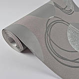 Шпалери вінілові на флізеліні 0.53 × 10.05 м Marburg 6569-20, кавові з сірим — для спальні, вітальні, кабінету, фото 2