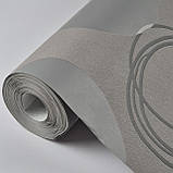 Шпалери вінілові на флізеліні 0.53 × 10.05 м Marburg 6569-20, кавові з сірим — для спальні, вітальні, кабінету, фото 4