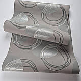 Шпалери вінілові на флізеліні 0.53 × 10.05 м Marburg 6569-20, кавові з сірим — для спальні, вітальні, кабінету, фото 3