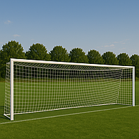 Сітка для футболу підвищеної міцності «КАПРОН АНТИМОРОЗ 2,1» біла (комплект з 2 шт.)