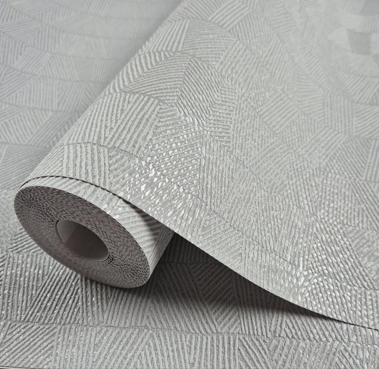 Шпалери вінілові на флізеліні 0.53 × 10.05 м Marburg 6621-40, сірі — для спальні, вітальні, офісу, фото 1