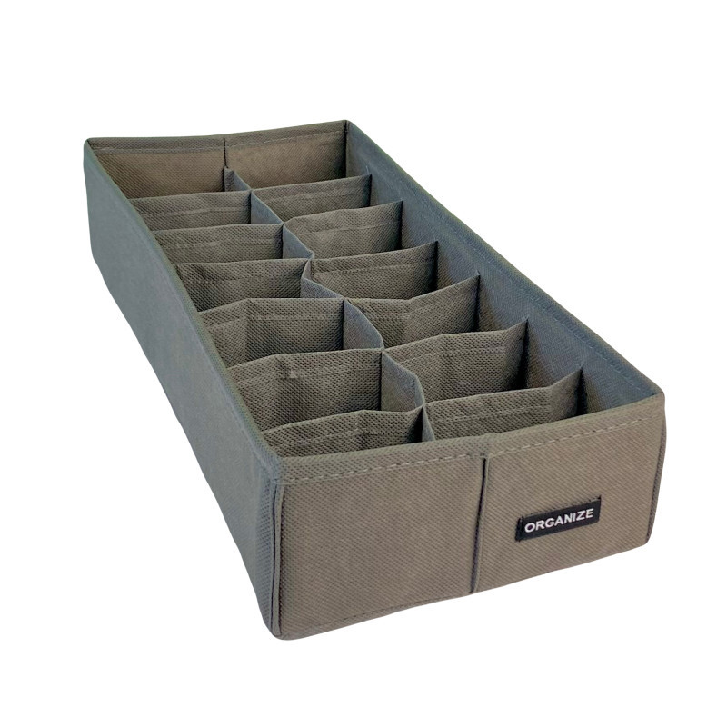 Органайзер для дитячого комоду для шкарпеток і шапочок 35×17×8 см (сірий), фото 1