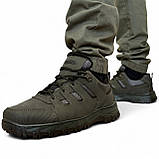 Кросівки чоловічі зимові на хутрі хакі (Сгб-11-4), фото 4