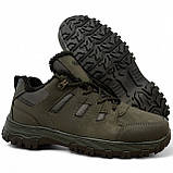 Кросівки чоловічі зимові на хутрі хакі (Сгб-11-4), фото 6
