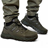 Кросівки чоловічі зимові на хутрі хакі (Сгб-11-4), фото 8