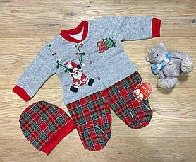 Новорічний чоловічок на байку для новонароджених 3/9 міс.; Гурт