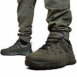 Кросівки чоловічі зимові з хутром протекторні колір хакі (Сгб-11-4), фото 7