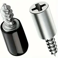 Універсальні кронштейни для полиць металеві фіксатори з чорним ковпачком, набір 10 шт