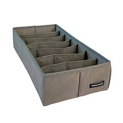 Органайзер для дитячого комоду для бодіків і підгузків 35×17×8 см (сірий)