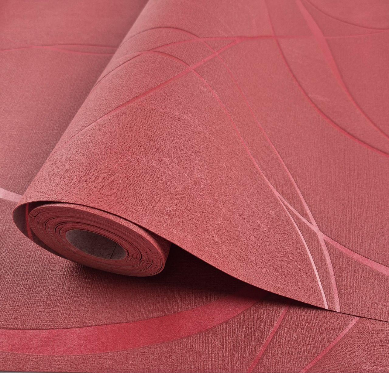 Шпалери вінілові на флізеліні 0.53 × 10.05 м Marburg 6010-90, червоні — для акцентної стіни, вітальні, кабінету, фото 1