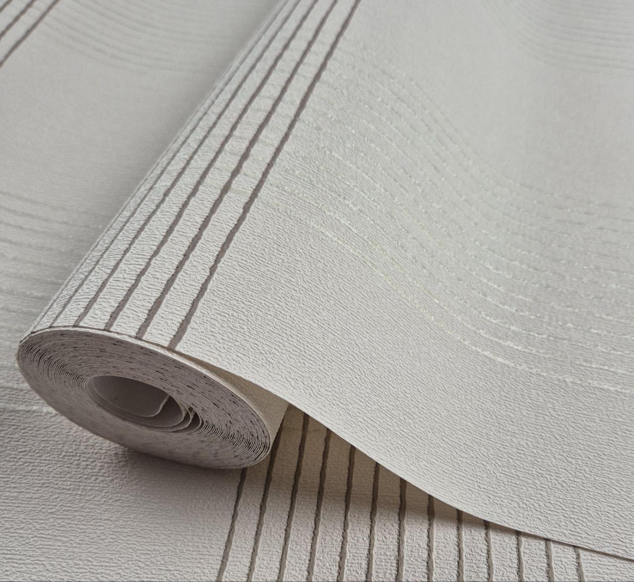 Шпалери вінілові на флізеліні 0.53 × 10.05 м Marburg 6615-10, бежеві — для спальні, вітальні, коридору, фото 1