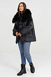 Пуховик з хутром лами Mishele 44, 46, 48, 50, 52, 54, фото 2