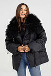 Пуховик з хутром лами Mishele 44, 46, 48, 50, 52, 54, фото 5