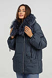 Пуховик з хутром лами Mishele 46,50, 52, 54, фото 2