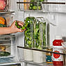Контейнер для зелені в холодильник IKEA KLIPPKAKTUS Висота — 28 см Прозора 606.109.94, фото 3