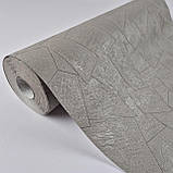 Шпалери вінілові на флізеліні 0.53 × 10.05 м Marburg 6611-30, сіро-бежеві — для спальні, вітальні, коридору, фото 3