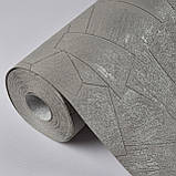 Шпалери вінілові на флізеліні 0.53 × 10.05 м Marburg 6611-30, сіро-бежеві — для спальні, вітальні, коридору, фото 2