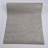 Шпалери вінілові на флізеліні 0.53 × 10.05 м Marburg 6611-30, сіро-бежеві — для спальні, вітальні, коридору, фото 4