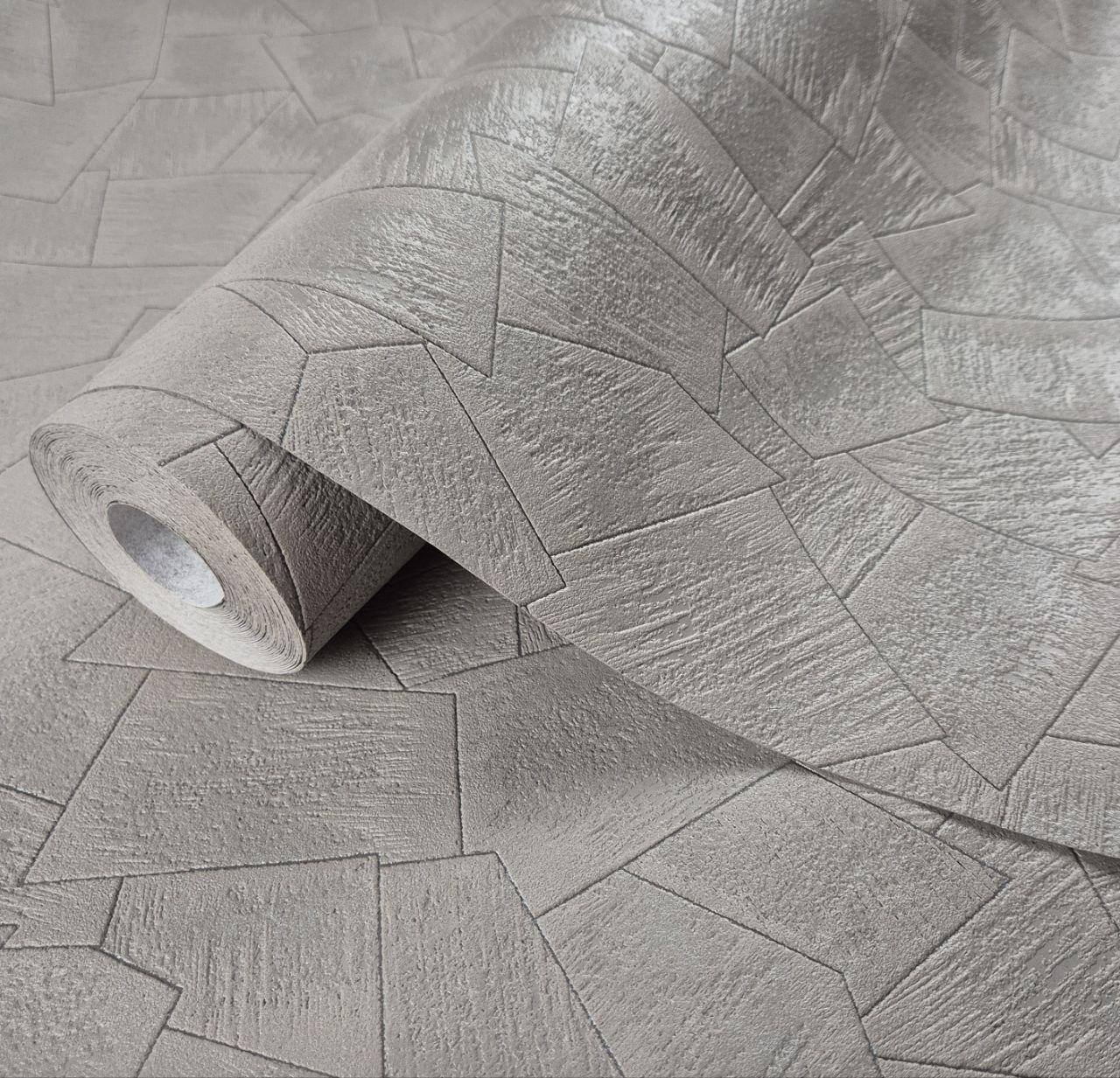 Шпалери вінілові на флізеліні 0.53 × 10.05 м Marburg 6611-30, сіро-бежеві — для спальні, вітальні, коридору, фото 1