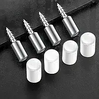 Універсальні кронштейни для полиць металеві фіксатори з білим ковпачком, набір 10 шт