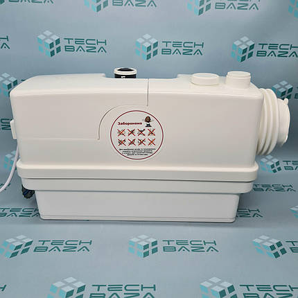 Станція каналізаційна 0.6кВт Hmax 8.5м Qmax 110л/хв 3 входу + боковий вхід 90мм LEO 3.0 WC601В (776916), фото 1