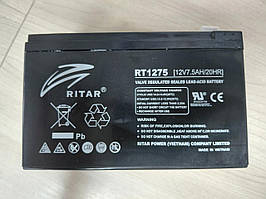 Акумуляторна батарея AGM RITAR RT1275B, Black Case, 12V 7.5Ah ( 151 х 65 х 94 (100) ) Q10, Арт.66968
