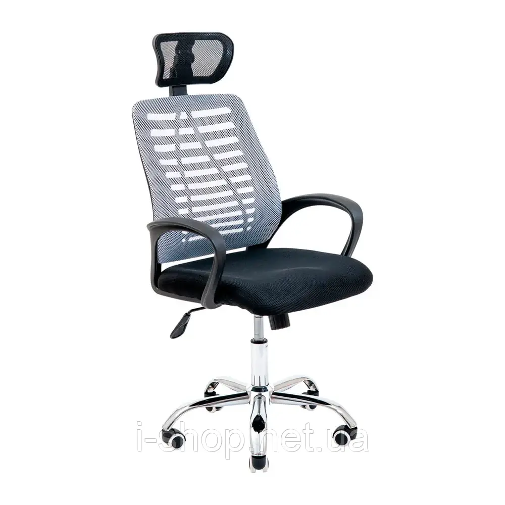 Крісло Richman Бласт Хром M-1 (Tilt) Сітка чорна + сіра