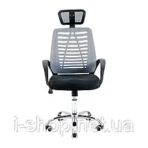 Крісло Richman Бласт Хром M-1 (Tilt) Сітка чорна + сіра, фото 2